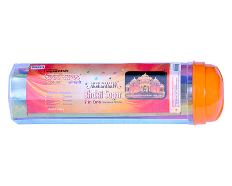Bhakti Sagar: 7-in-1 (40 gm per bag) 9" Stick | Plastic Container - Retail Maharaj