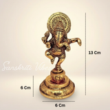 Ganesha Metal Statue Murti for Pooja Decorative Ganesh Idol for Home Mandir and Auspicious Gifting - Retail Maharaj