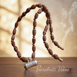 Narsimha Kavach Necklace with Shyma Original Tulsi Beads Mala – 20 Inch 92.5% Pure Silver Spiritual Jewelry - Retail Maharaj