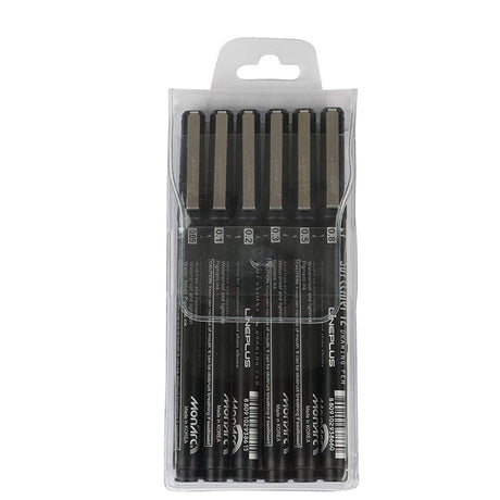 Lineplus Softline Professional Fineliner Drawing Pen Set Black Ink - Retail Maharaj