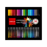 LINEPLUS Lineworks Fineliner Color Therapy Set (5 / 10 / 20 Colors) - Retail Maharaj