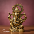 Metal Ganesha Idols Ganpati Decoration Statue For Home 19 Cm Height 12 Cm Width 520 Gm Aluminium Handcrafted Ganesh Murti For Pooja Room And Gift - Retail Maharaj