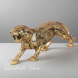 Metal Tiger/Lion Statue Decorative Showpiece for Table and Car Dashboard - Retail Maharaj
