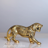 Metal Tiger/Lion Statue Decorative Showpiece for Table and Car Dashboard - Retail Maharaj