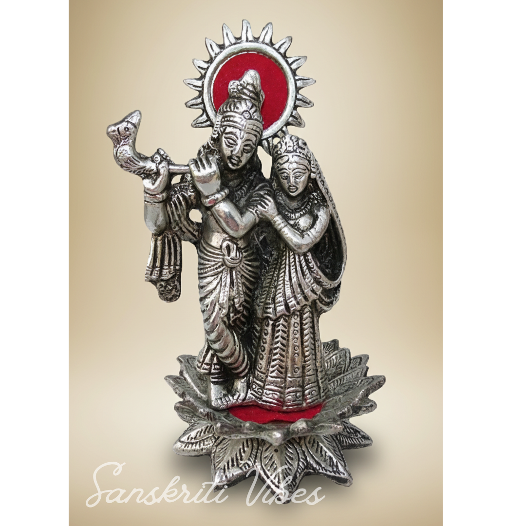 Radha Krishna Statue Special Wedding Gift Aluminium Decorative Showpiece for Home Decor - Retail Maharaj