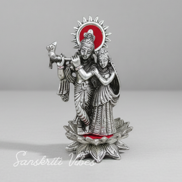 Radha Krishna Statue Special Wedding Gift Aluminium Decorative Showpiece for Home Decor - Retail Maharaj