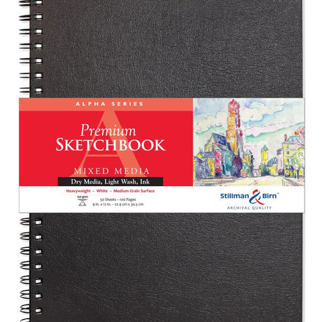 Stillman and Birn Alpha Series White Sketchbook for Dry Media Ink and Light Wash - Retail Maharaj