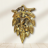 Metal Handicraft Peepal Patta Ganesha For Wall Hanging Rooms Aluminium Decorative Ganesh Wall Art For Home Temple And Gift - Retail Maharaj