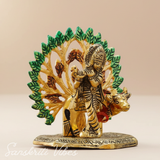 Kalpavriksha Tree with Cow & Krishna Idols – Gold Plated Metal Decorative Showpiece for Home Décor & Gifting | - Retail Maharaj