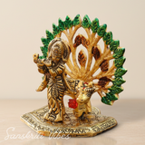 Kalpavriksha Tree with Cow & Krishna Idols – Gold Plated Metal Decorative Showpiece for Home Décor & Gifting | - Retail Maharaj