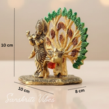 Kalpavriksha Tree with Cow & Krishna Idols – Gold Plated Metal Decorative Showpiece for Home Décor & Gifting | - Retail Maharaj