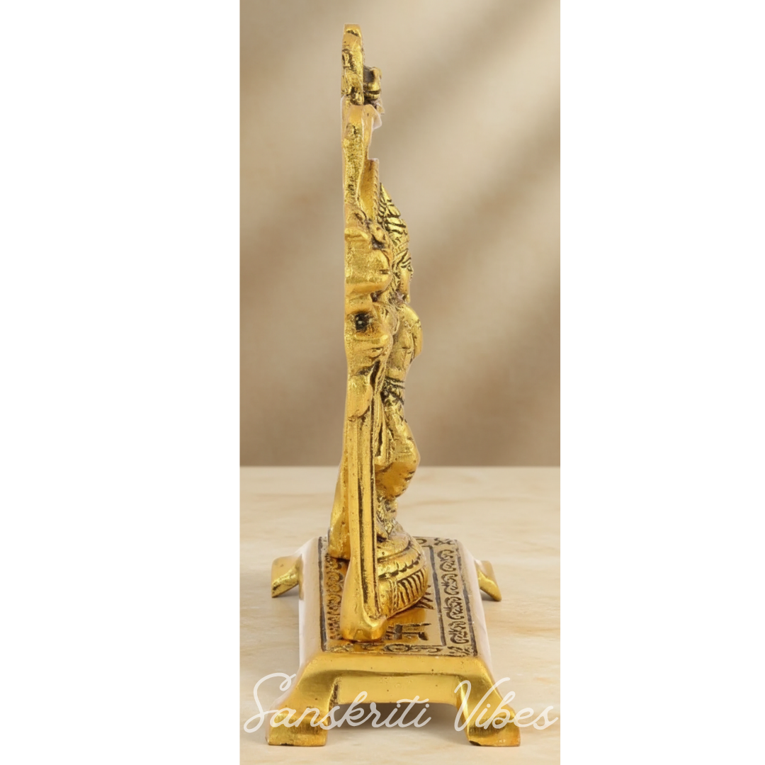 Radha Krishna Standing Under Mehrab – Glossy Aluminium Metal Handicraft Showpiece for Home Décor & Gifting | - Retail Maharaj