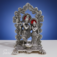 Premium Glossy Metal Radha Krishna Idol | Aluminium Decorative Murti for Home & Gift - Retail Maharaj