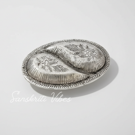 Metal Decorative Tray for Tableware Dry Fruit Tray for Saunf Supari Candy and Sweets Serving - Retail Maharaj