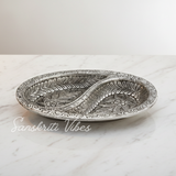 Metal Decorative Tray for Tableware Dry Fruit Tray for Saunf Supari Candy and Sweets Serving - Retail Maharaj