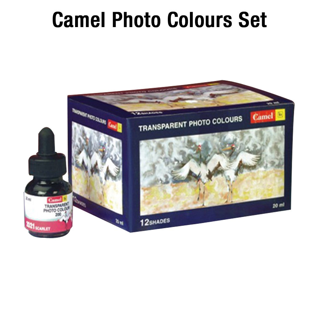 Camel Photo Colours Set of 12 Shades x 20ml - Retail Maharaj
