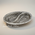 Metal Decorative Tray for Tableware Dry Fruit Tray for Saunf Supari Candy and Sweets Serving - Retail Maharaj