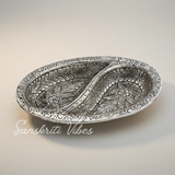 Metal Decorative Tray for Tableware Dry Fruit Tray for Saunf Supari Candy and Sweets Serving - Retail Maharaj
