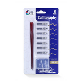 HS Calligraphy Dip Pen Set with 7 Nibs and Holder for Art and Writing - Retail Maharaj