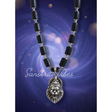 Narsimha Locket with Silver Capped Black Tulsi Beads Mala | Super Power & Classic Spiritual Necklace - Retail Maharaj