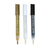Brustro Acrylic DIY Marker Set of 3 - Black, White, Gold - Retail Maharaj