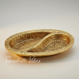 Metal Decorative Tray for Tableware Dry Fruit Tray for Saunf Supari Candy and Sweets Serving - Retail Maharaj