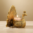 Metal Dancing Peacock Pair Candle Holder Vastu Figurine Decorative Showpiece for Home Décor and Gifting (Set of 2 pcs) - Retail Maharaj