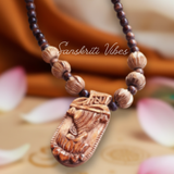 Shri Krishna Charan Tulsi Locket with Pretty Lotus Garland | Sacred Tulsi Beads Mala for Devotion & Meditation - Retail Maharaj