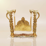 Metal Swing Laddu Gopal Jhula | Krishna Hindola Palana for Janmashtami & Home Temple Decoration – Glossy Finish by Sanskriti Vibes - Retail Maharaj