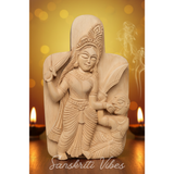 Maa Baglamukhi Kadam Wood Idol – Handcrafted Wooden Statue for Home Temple, Pooja, and Spiritual Décor - Retail Maharaj