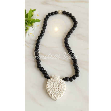 Shri Sita Ram Shyama and Rama Tulsi Locket Mala | Sacred Tulsi Beads Mala for Devotion, Meditation & Spiritual Protection - Retail Maharaj