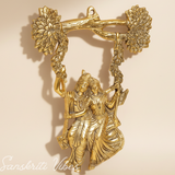 Glossy Metal Radha Krishna Statue | Premium Decorative Idol for Home Temple, Pooja Room & Gifting - Retail Maharaj