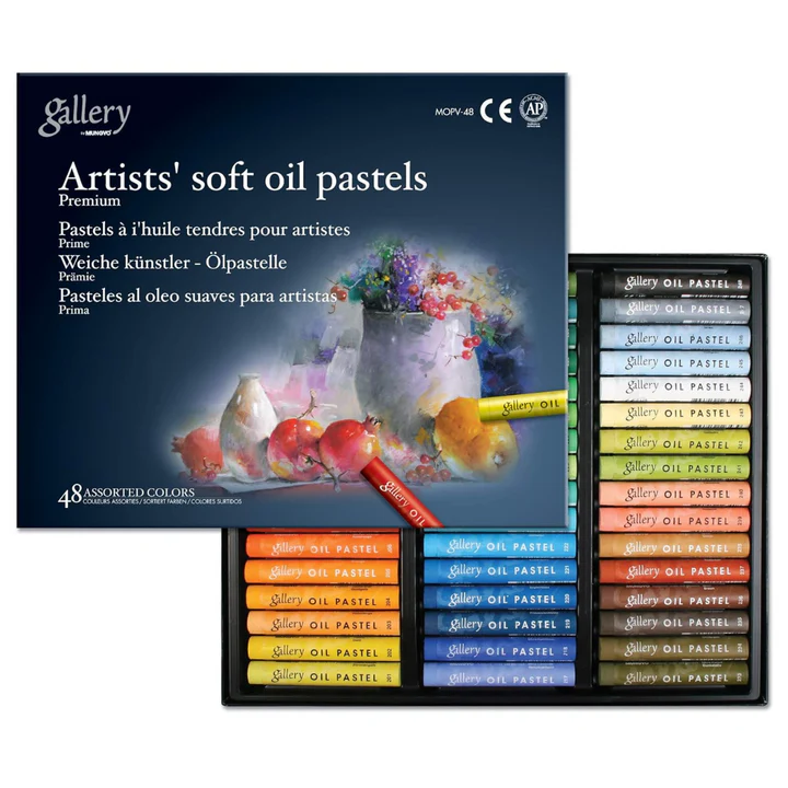 Mungyo Gallery Soft Oil Pastels Set of 48 Colors for Artists and Hobbyists - Retail Maharaj