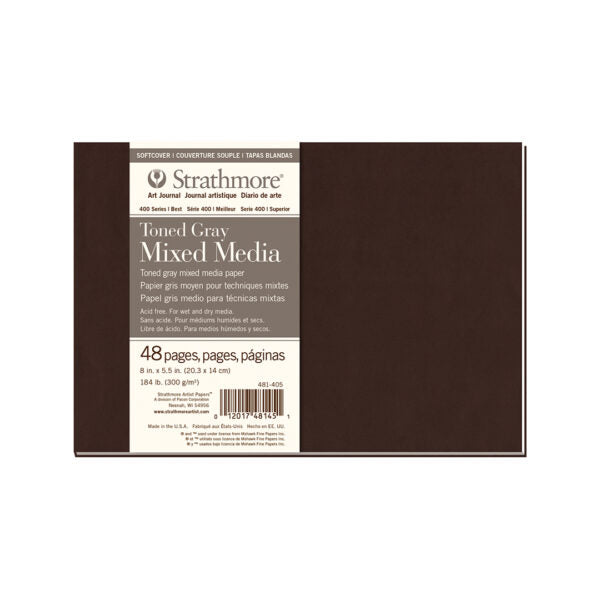 Strathmore 400 Series Toned Tan and Gray Mixed Media Art Journal Hardbound and Softcover - Retail Maharaj