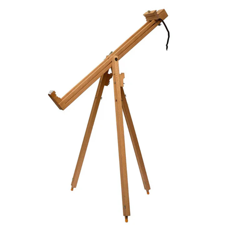 Brustro Artists' Sketching Tilted Wooden Easel Light – Solid Beechwood, Telescopic Legs, Portable - Retail Maharaj