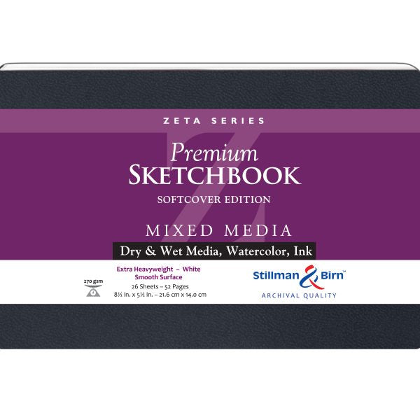 Stillman Birn Zeta Series Extra Heavyweight Smooth Paper Sketchbook Open Stock - Retail Maharaj