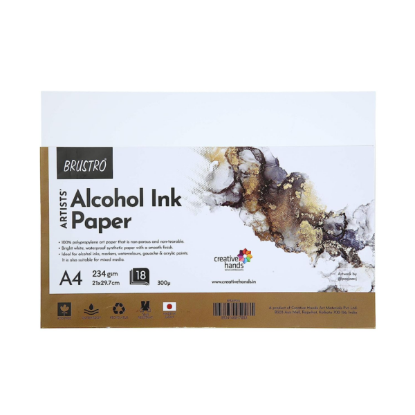 Brustro Artists Alcohol Ink Paper 234 GSM / 300 Micron – A5, A4 & A3 - Retail Maharaj