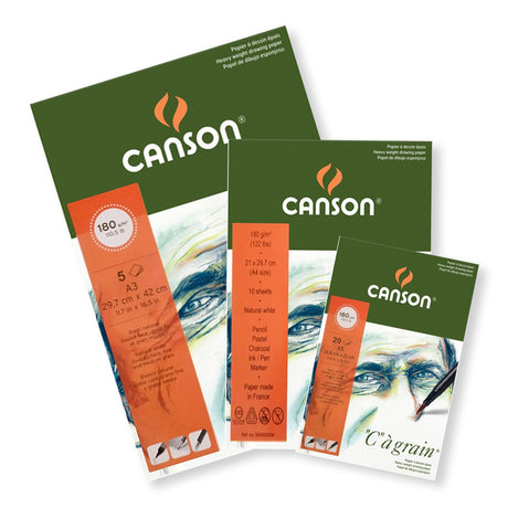 Canson Cagrain Light Grain Drawing Paper Cut Pack 180 GSM Open Stock - Retail Maharaj