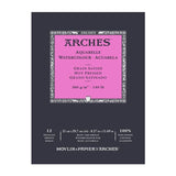 Arches Aquarelle Watercolour Hot Pressed Paper Pad Open Stock 12 Sheets - Retail Maharaj