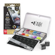Arteza Metallic and Iridescent Watercolor Paint Set of 12 Colors, Enchanted Forest Theme in Half Pans - Retail Maharaj