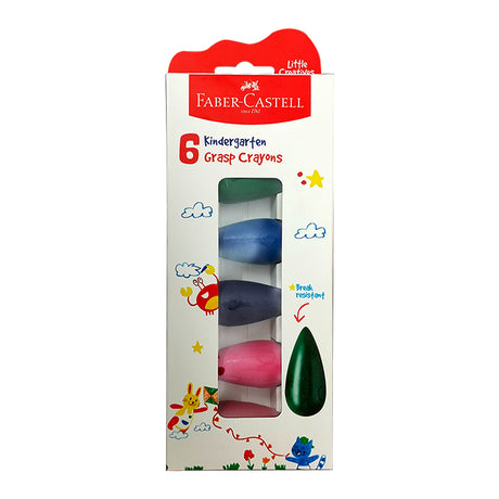 Faber Castell Kindergarten Grip Crayons for Kids Assorted Colours - Retail Maharaj