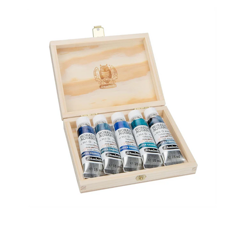 Schmincke Horadam Aquarell Super Granulation Set 5x15 ml (Deep Sea) - Retail Maharaj