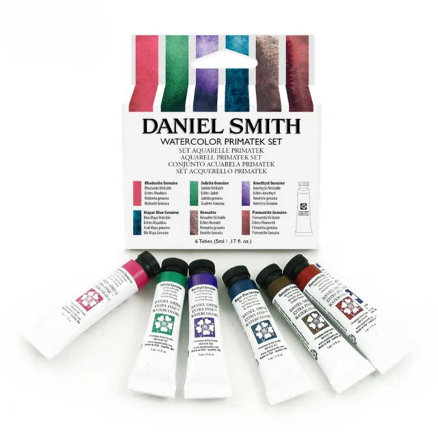 Daniel Smith Extra Fine Primatek Watercolor Set, 6 Tubes, 5ml - Introductory Set for Artists - Retail Maharaj