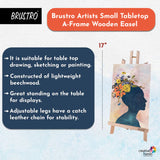Brustro Artists' Tabletop A-Frame Wooden Easel 17 - Retail Maharaj