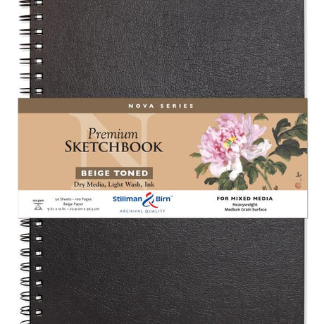 Stillman and Birn Nova Series Beige Sketchbook for Dry Media Ink and Light Wash - Retail Maharaj