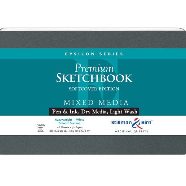 Stillman and Birn Epsilon Series Smooth White Sketchbook for Pen Ink and Mixed Media - Retail Maharaj