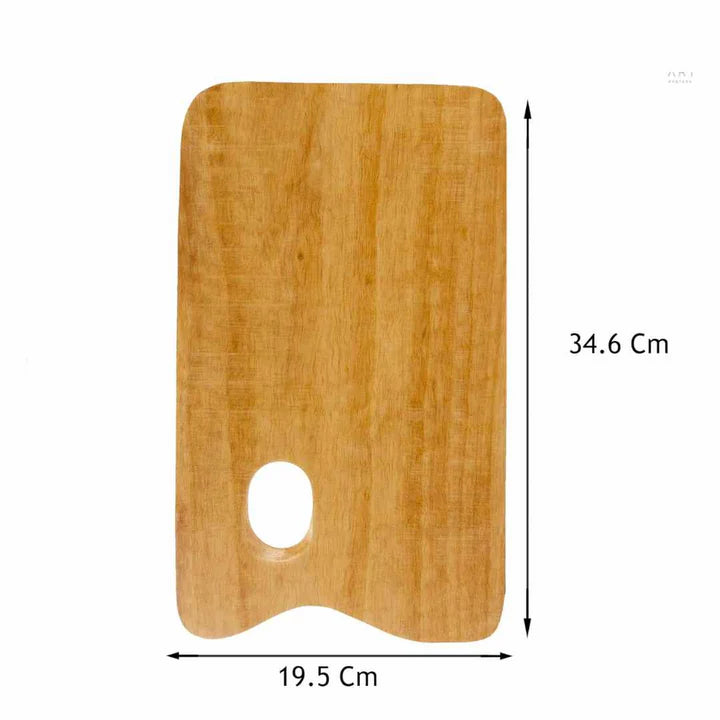 Retail Maharaj Wooden Painting Palette 34x19cm with Thumb Hole - Retail Maharaj