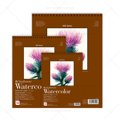 Strathmore 400 Series Watercolor Paper Pads Cold Press Professional Sheets - Retail Maharaj
