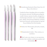 Retail Maharaj Short Liner Brush Set of 4 Lilac Mist Edition, Kolinsky Synthetic - Retail Maharaj