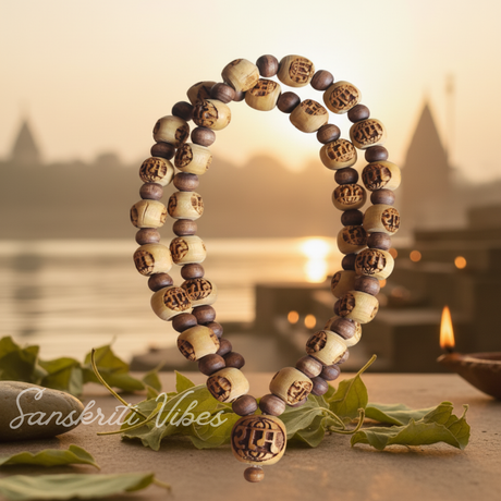 Ram Naam Tulsi Kanthi Mala 20 Inches – Premium Spiritual Necklace for Devotion and Protection - Retail Maharaj